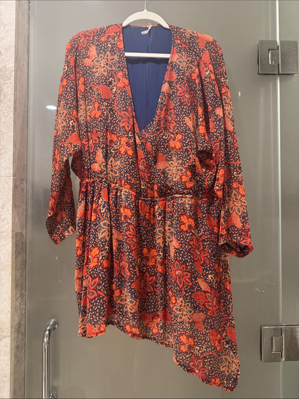 Free People Red Floral V-Neck Women’s Dress